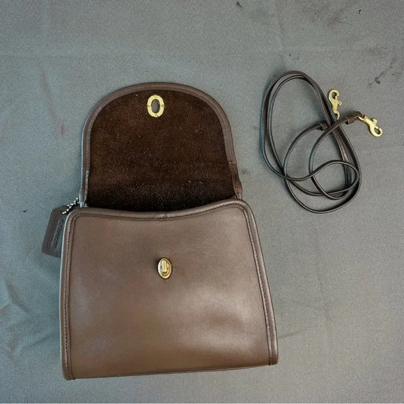 RARE! COACH Regina 9983 Mahogany Brown Leather Satchel Crossbody Bag - Picture 4 of 10